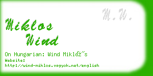 miklos wind business card